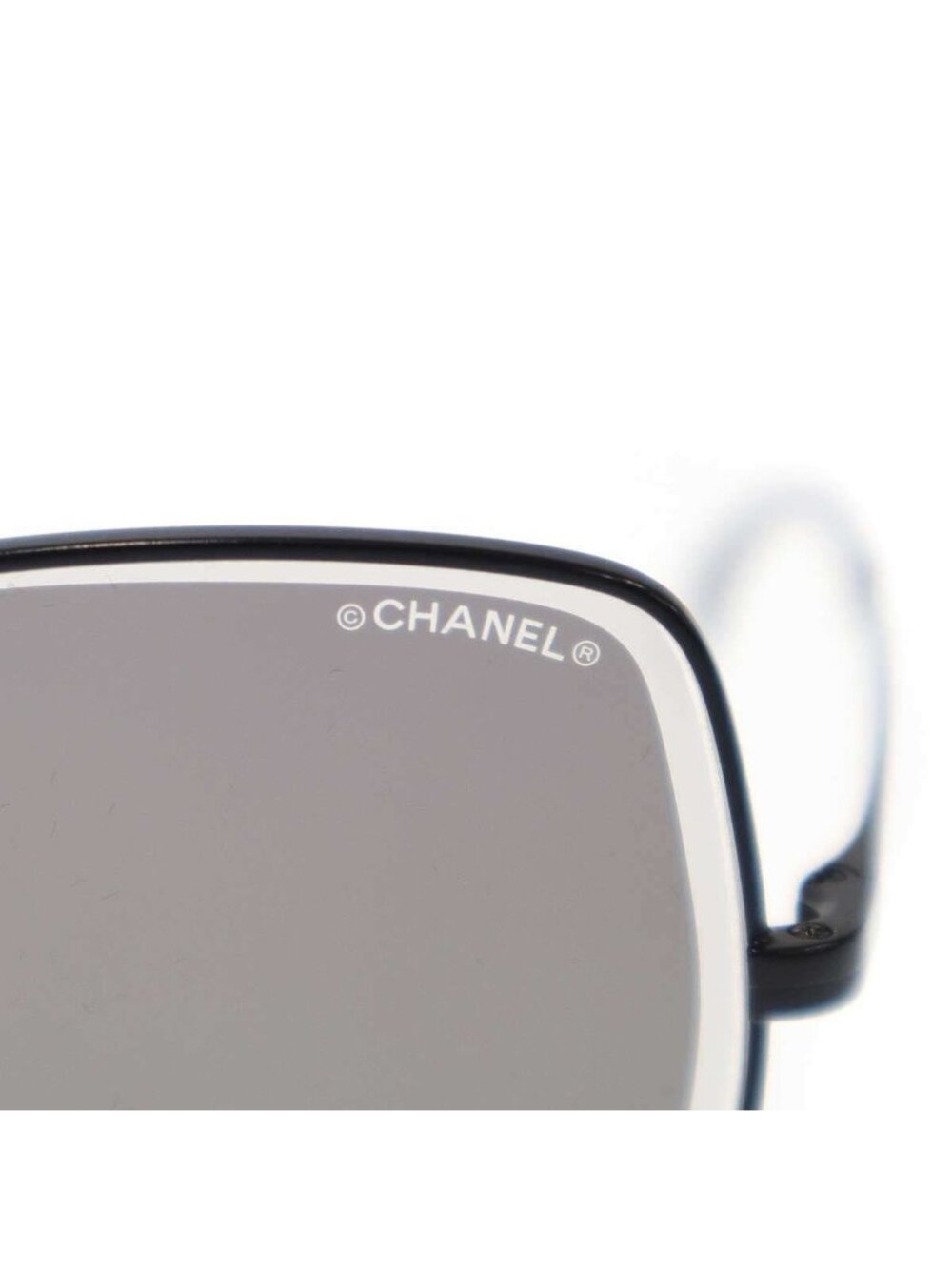 Chanel Pearl Code Butterfly Frame Sunglasses Black 59 Eyewear - Picture 8 of 10